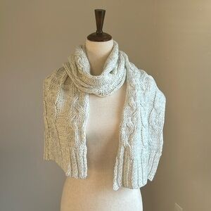 Sonoma Cable Knit Scarf with Metallic Thread NWT